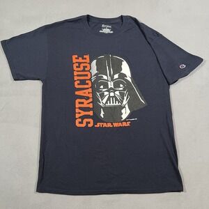 Darth Vader Syracuse NY Star Wars T Shirt Navy Blue Large Champion SU University